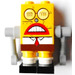 LEGO Roboter SpongeBob SquarePants mit Aufkleber Minifigur