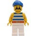 LEGO Felsen Island Refuge Pirate mit Groß Moustache Minifigur