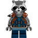 LEGO Rocket Raccoon with Gray Fur and Reddish Brown Top Minifigure