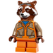 LEGO Rocket Raccoon with Reddish Brown Fur and Orange Suit Minifigure