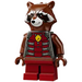 LEGO Cohete Raccoon con Reddish Marrón Pelaje y Pearl Dark Gris Parte superior Minifigura