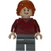 LEGO Ron Weasley with Dark Red Jumper and Gray Legs Minifigure