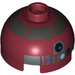 LEGO Round Brick 2 x 2 Dome Top (Undetermined Stud) with Silver Band and Blue Dot and Red and Blue Buttons (13314)