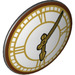 LEGO Round Shield with Curved Face with Clock Face with Roman Numerals (34407 / 75902)