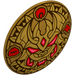 LEGO Round Shield with Curved Face with Gold Dragon Face (75902 / 105523)