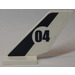 LEGO Rudder 2 x 4 x 6 with &#039;04&#039; and Dark Blue Stripe (Both Sides) Sticker (6239)