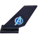 LEGO Aileron 2 x 4 x 6 avec Avengers logo sur La gauche Côté Autocollant (6239)