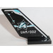 LEGO Rudder 2 x 4 x 6 with &#039;UAM/002&#039; and Ultra Agents Logo (Both Sides) Sticker (6239)