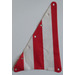 LEGO Sail 15 x 22 Triangle with Red and White Stripes