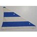 LEGO Sail 15 x 22 Triangular with Blue Thick Stripes