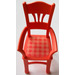 LEGO Salmon Dining Table Chair with Plaid Seat Sticker (6925)