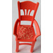 LEGO Salmon Dining Table Chair with Roses Seat Sticker (6925)