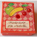 LEGO Saumon Gift Parcel avec Film Charnière avec Fruit Autocollant (33031)
