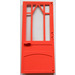 LEGO Salmon Scala Door Mullioned with Hinges (74694)