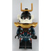 LEGO Samurai X (Pixal) с Перлено злато Раменна броня и малък Рога Минифигурка