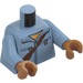 LEGO Sand Blue Amber Grant Minifig Torso (973 / 76382)