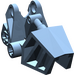 LEGO Sandblau Bionicle Toa Foot mit Kugelgelenk (Abgerundete Oberteile) (32475)