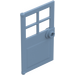 LEGO Sand Blue Door 1 x 4 x 6 with 4 Panes and Stud Handle (60623)