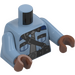 LEGO Sand Blue Gringotts Guard (Female) Minifig Torso (973 / 76382)