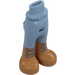 LEGO Sand Blå Höft med Pants med Medium Hud Boots och Svart Laces (100945)