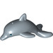 LEGO Sandblau Springen Delfin mit Unterseite Achse Halter mit Medium Azure Augen (13392 / 14079)