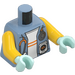 LEGO Sand Blue Male Explorer Minifig Torso (973)