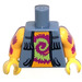 LEGO Azul arena Minifigura Torso con Chaleco over Bright Luz Naranja batik Camisa (973)