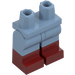 LEGO Zandblauw Minifiguur Heupen en benen met Donkerrood Boots (21019 / 27975)