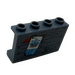 LEGO Bleu sable Panneau 1 x 4 x 2 avec Wooden Boards, Wood Grain, Nails, rouge Paint et &#039;SQUIDS&#039; Autocollant avec tube inférieur (3004)