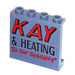 LEGO Sand Blue Panel 1 x 4 x 3 with KAY &amp; HEATING Is Our Specialty&quot; Sticker with Side Supports, Hollow Studs (35323)