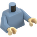 LEGO Sand Blue Plain Torso with Sand Blue Arms and Tan Hands (973 / 76382)