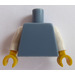LEGO Sandblau Schmucklos Torso mit Weiß Arme und Gelb Hände (76382 / 88585)