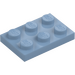 LEGO Zandblauw Plaat 2 x 3 (3021)