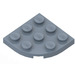 LEGO Sand Blue Plate 3 x 3 Round Corner (30357)