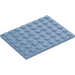 LEGO Sand Blue Plate 6 x 8 (3036)