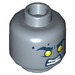 LEGO Sand Blue Stone Clay Minifigure Head (Recessed Solid Stud) (3626 / 33796)
