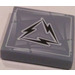 LEGO Sand Blue Tile 2 x 2 with Alpha Team Arctic Lightning Logo with Groove (3068 / 49725)