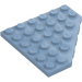 LEGO Sand Blue Wedge Plate 6 x 6 Corner (6106)