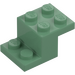 LEGO Sand Green Bracket 2 x 3 with Plate and Step with Bottom Stud Holder (73562)