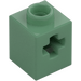 LEGO Sand Green Brick 1 x 1 with Axle Hole (73230)