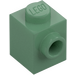 LEGO Sand Green Brick 1 x 1 with Stud on One Side (87087)