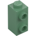 LEGO Sand Green Brick 1 x 1 x 1.6 with Two Side Studs (32952)