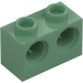 LEGO Pískově zelená Kostka 1 x 2 s 2 otvory (32000)