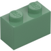 LEGO Sand Green Brick 1 x 2 with Bottom Tube (3004 / 93792)