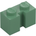 LEGO Sand Green Brick 1 x 2 with Groove (4216)