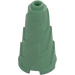 LEGO Sand Green Cone 2 x 2 x 3 with Spikes and Completely Open Stud (28598)