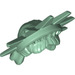 LEGO Zandgroen Haar met Puntig Tiara (Statue of Liberty) (flexibel rubber) (98377)