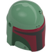 LEGO Sand Green Helmet with Sides Holes with Dark Red and Dark Green (84139 / 105747)