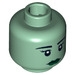 LEGO Sand Green Lady Liberty Head (Recessed Solid Stud) (25433 / 99277)