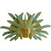 LEGO Sand Green Mask with Spikes and Gold Face